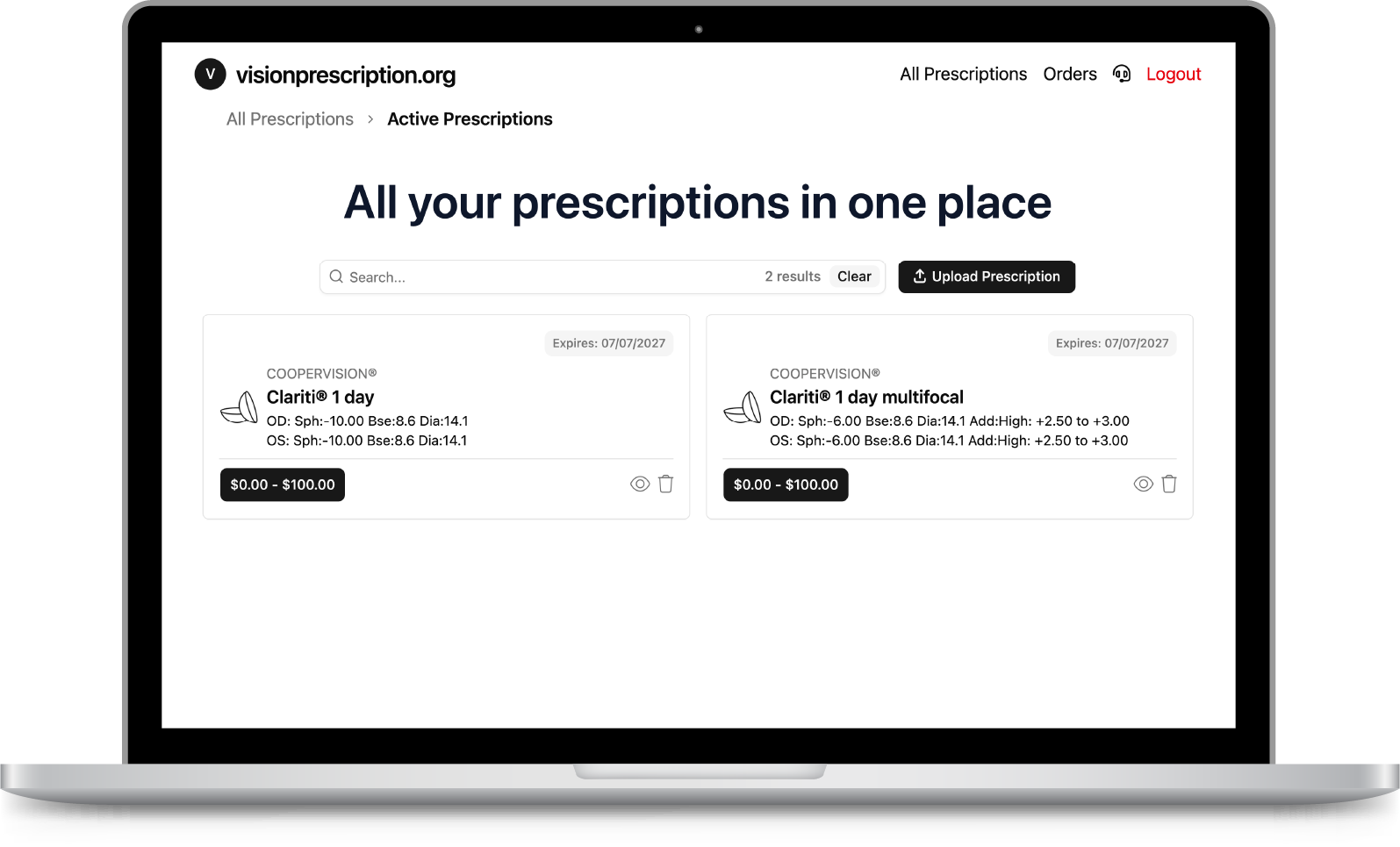 Landing page