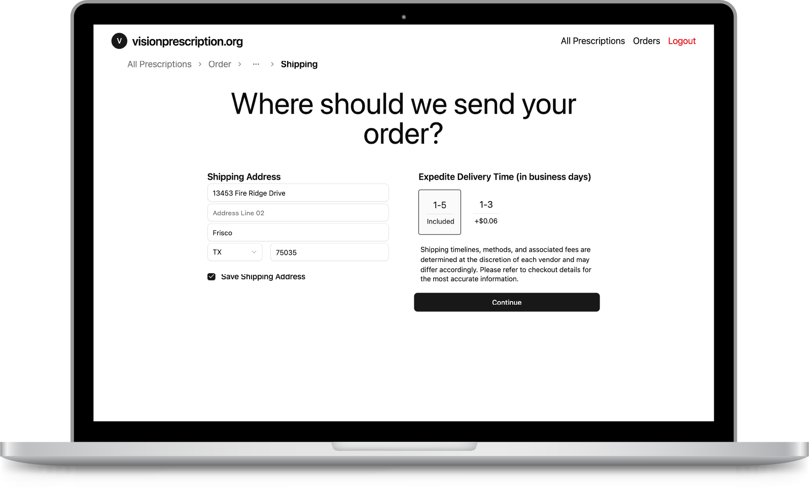 Landing page