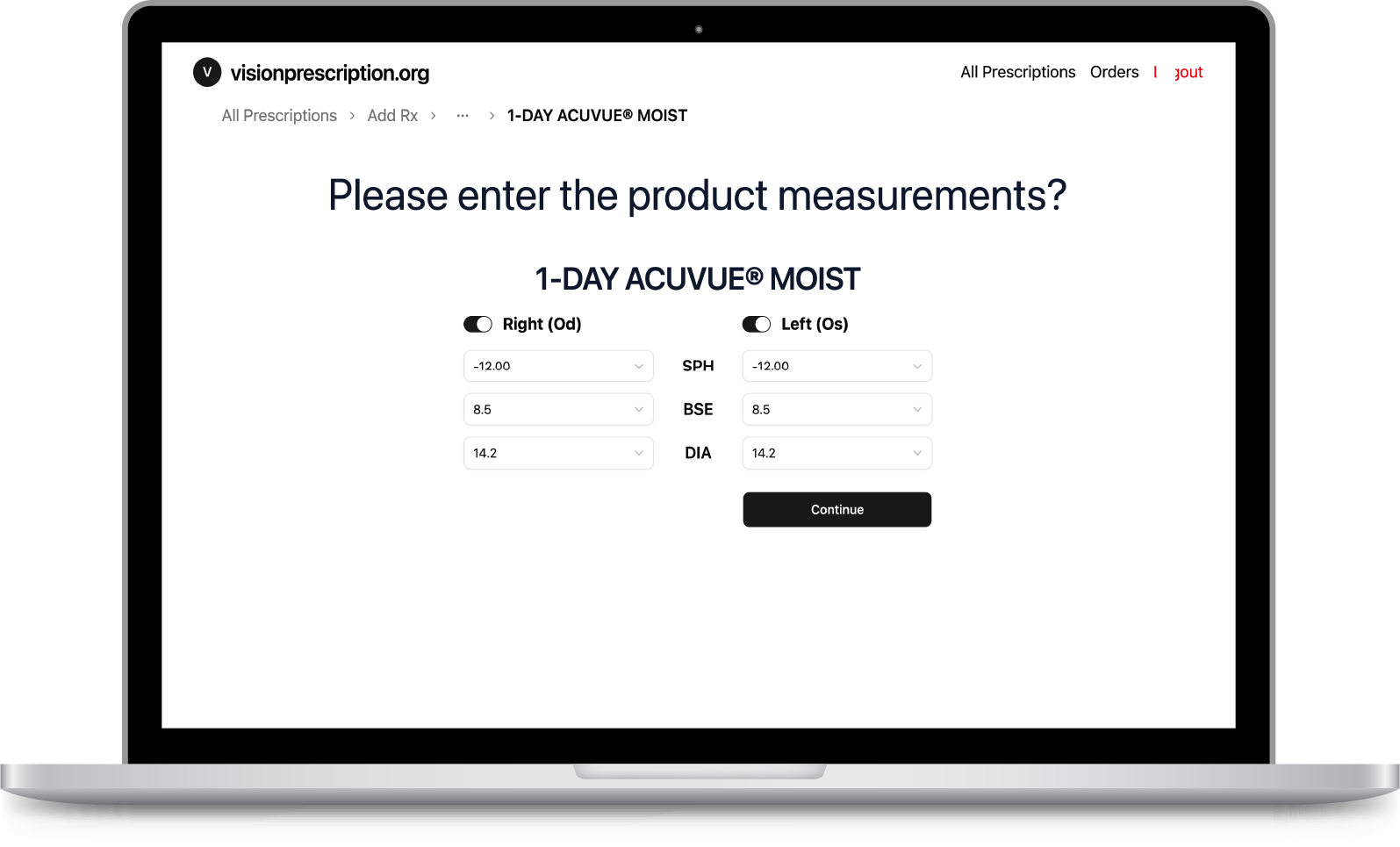 Landing page