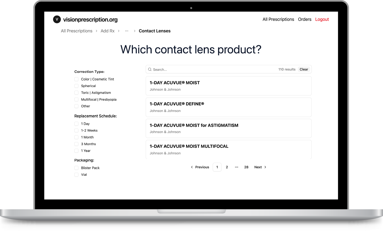 Landing page